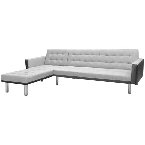 Canapé-lit dangle tissu 218 x 155 x 69 cm noir et gris