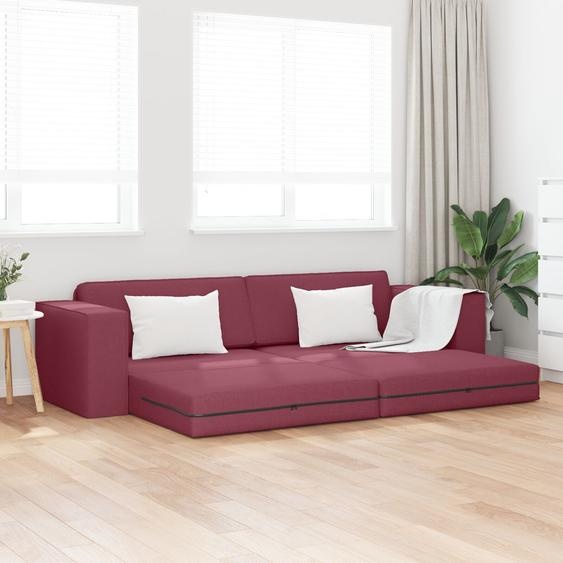 Canapé-lit Futon 2 en 1 Bourgogne rouge 245x150x60.5 cm Tissu, Canapés-lits DesignMeubles Nouveau