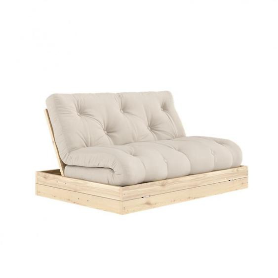 Canapé lit futon FLIP Beige  couchage 140 x 200 cm