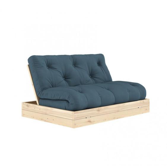 Canapé lit futon FLIP Bleu Pétrole Olive couchage 140 x 200 cm