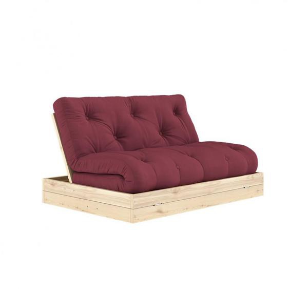 Canapé lit futon FLIP Bordeaux couchage 140 x 200 cm
