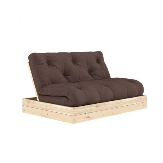 Canapé lit futon FLIP Marron couchage 140 x 200 cm