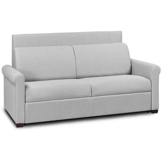 Canapé lit OPERA EXPRESS LATTES 120cm matelas 16cm tête de lit intégrée polyuréthane gris clair