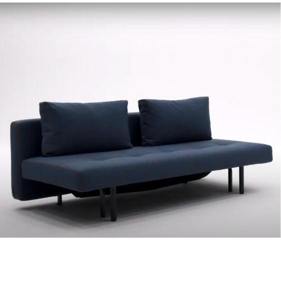 Canapé lit SIGGA X piétement acier tissu Weda Blue