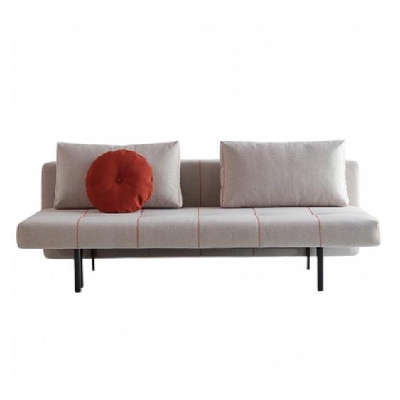 Canapé lit SIGGA X piétement acier tissu Weda sand