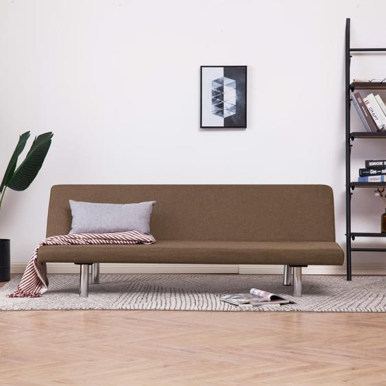Canapé-lit Taupe Polyester Canapé-lit Marron Polyester
