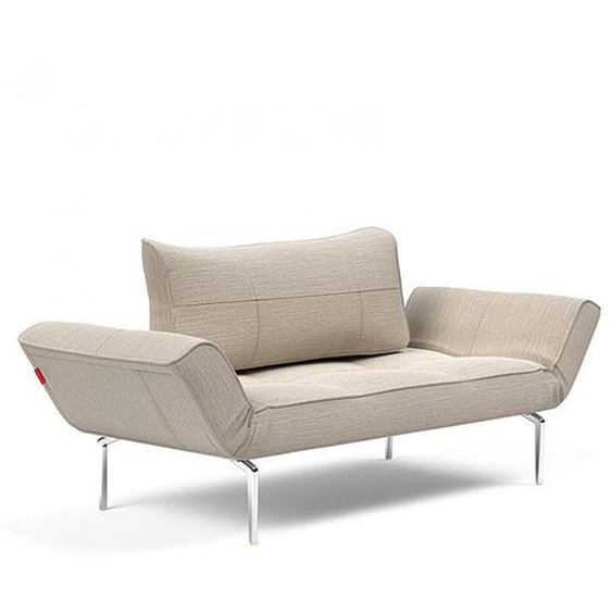 Canapé lit  ZEAL STRAW piétement aluminium tissu Blida Sand Grey