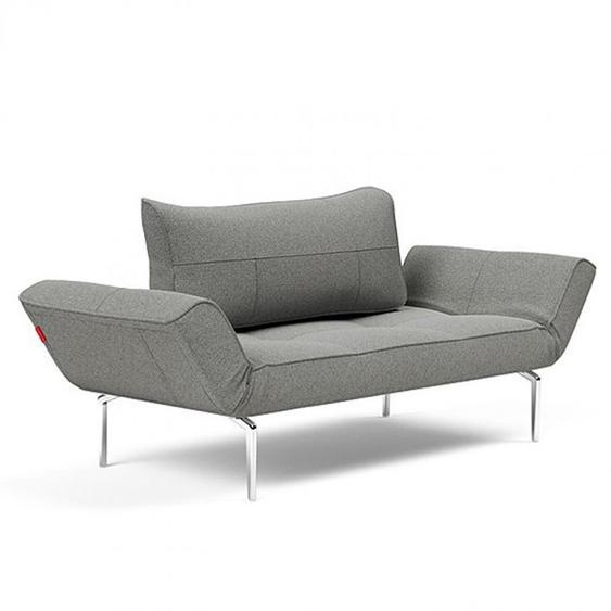 Canapé lit  ZEAL STRAW piétement aluminium tissu Bouclé Ash Grey