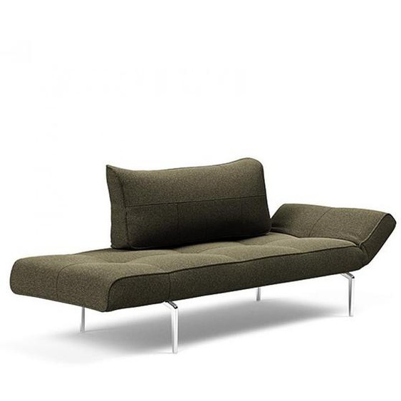 Canapé lit  ZEAL STRAW piétement aluminium tissu Bouclé Forest Green