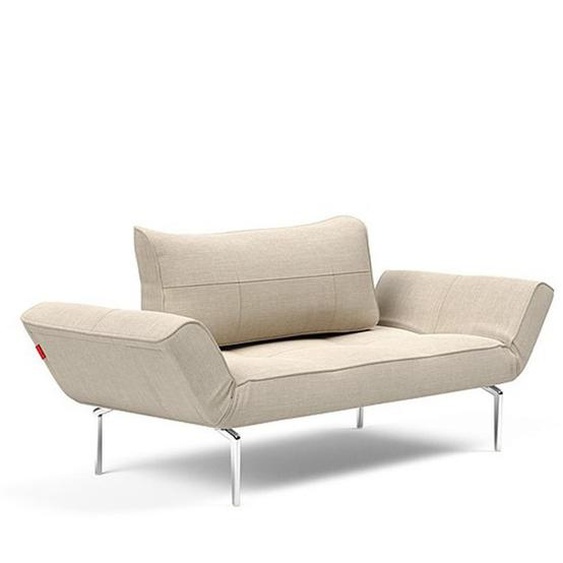 Canapé lit  ZEAL STRAW piétement aluminium tissu Phobos Latte