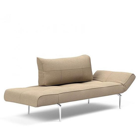 Canapé lit  ZEAL STRAW piétement aluminium tissu Phobos Mocha