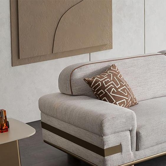 Canapé lumineux Meubles rembourrés Canapés modernes Ensemble de 3+1 salon