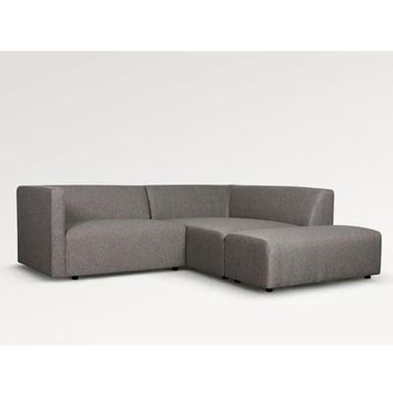 Canapé modulable tissu texturé gris Ada