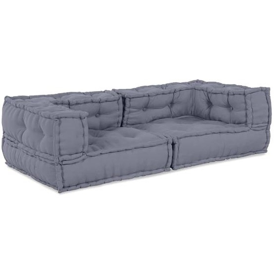 Canapé modulaire 3 pcs Gris 140 x 70 x 36 cm tissu