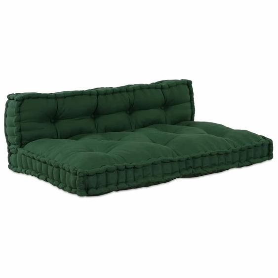 Canapé modulaire 2 pcs Vert 120 x 80 x 38 cm tissu