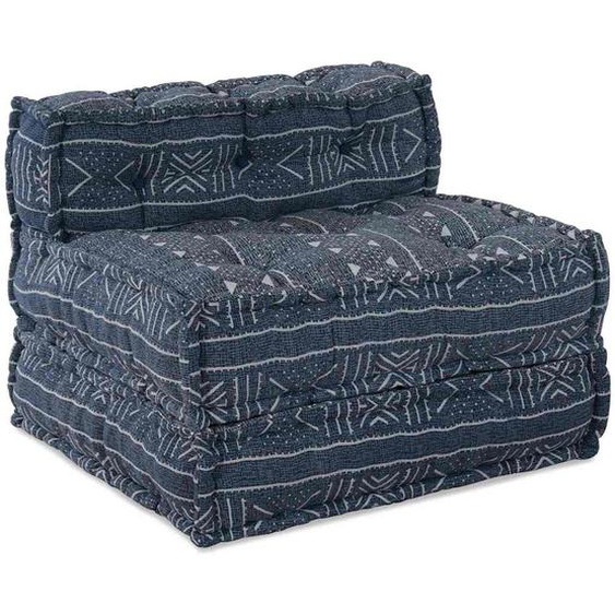 Canapé Modulable Impression Indigo 70 x 70 x 56 cm tissu