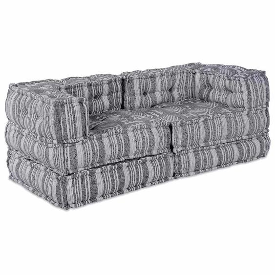 Canapé Modulable 2 pcs Gris 140 x 70 x 56 cm tissu
