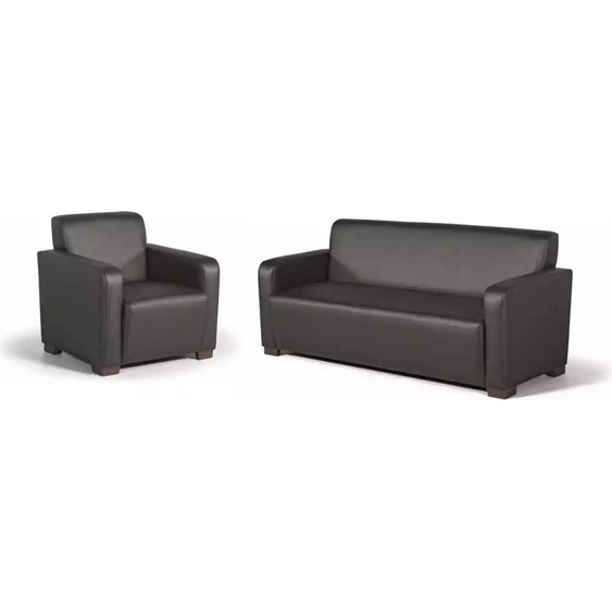 Canapé Noir Bureau Ensemble De Canapés Trois Places