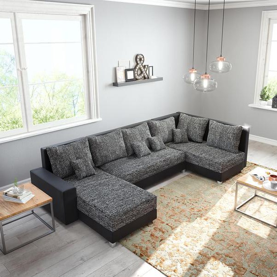 Canapé Panama noir ottoman droit chaise longue gauche canapé modulaire, Canapés panoramiques