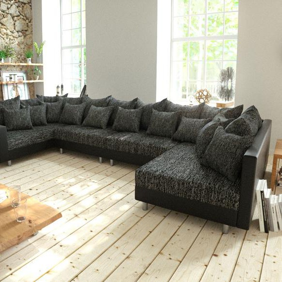 Canapé-Panoramique Clovis XL Noir avec accoudoir modulable, Design Canapés panoramiques, Couch Loft, Modulsofa, modular
