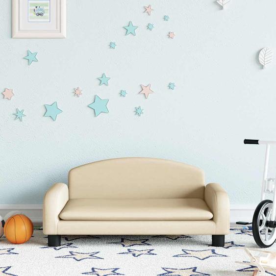 Canapé pour enfants crème 70x45x30 cm tissu
