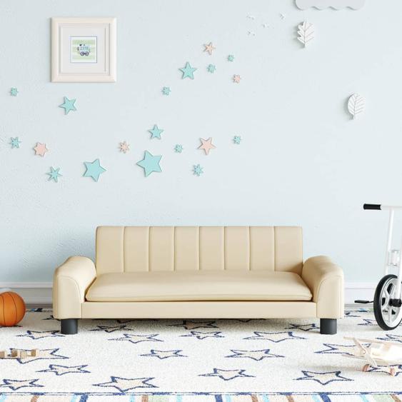 Canapé pour enfants crème 90x53x30 cm tissu