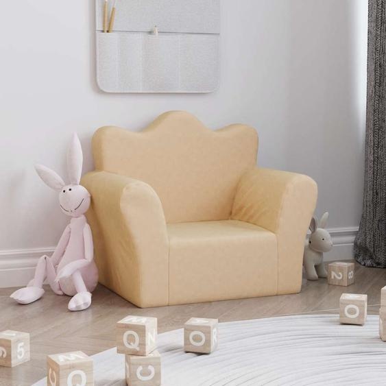 Canapé pour enfants crème peluche douce