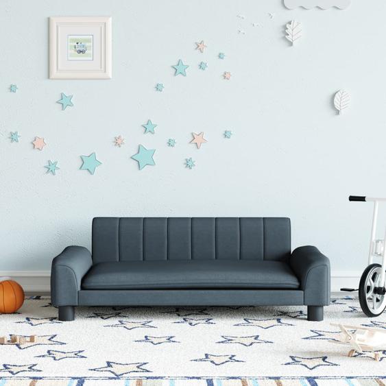 Canapé pour enfants gris foncé 90x53x30 cm tissu