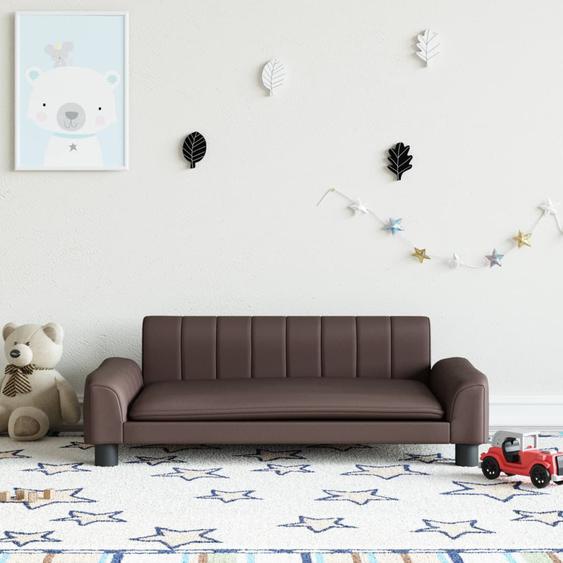 Canapé pour enfants marron 90x53x30 cm similicuir