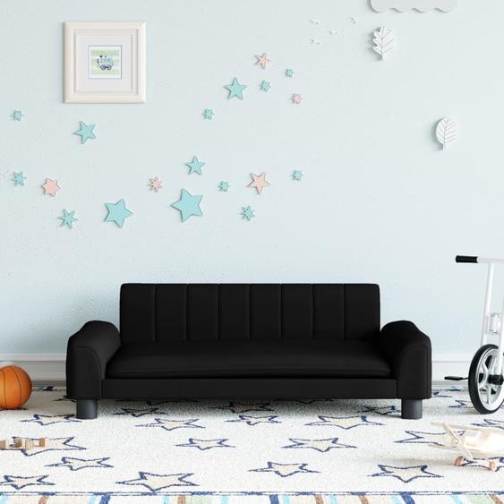 Canapé pour enfants noir 90x53x30 cm tissu