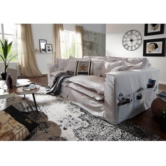Canapé profondeur XXL 240x144x95cm (Blanc) - NORA