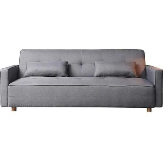 COPENHAGUE - Canapé scandinave convertible 3 places gris