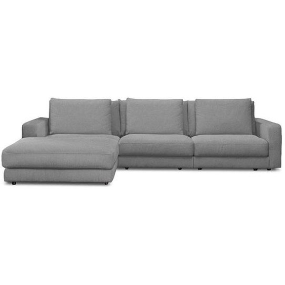 Canapé Tissu Angle Gauche Gris clair Venezia 5 Places Gris Clair