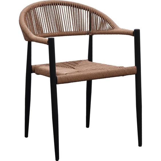 Canari chaise de jardin naturel, noir.