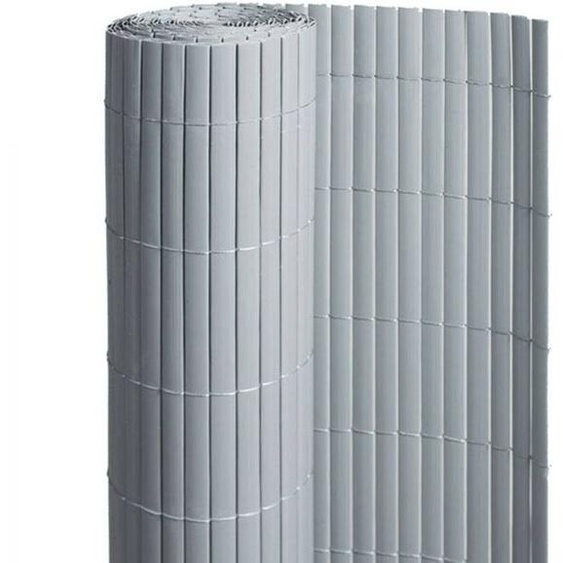 Canisse PVC double face gris : 1m x 3m