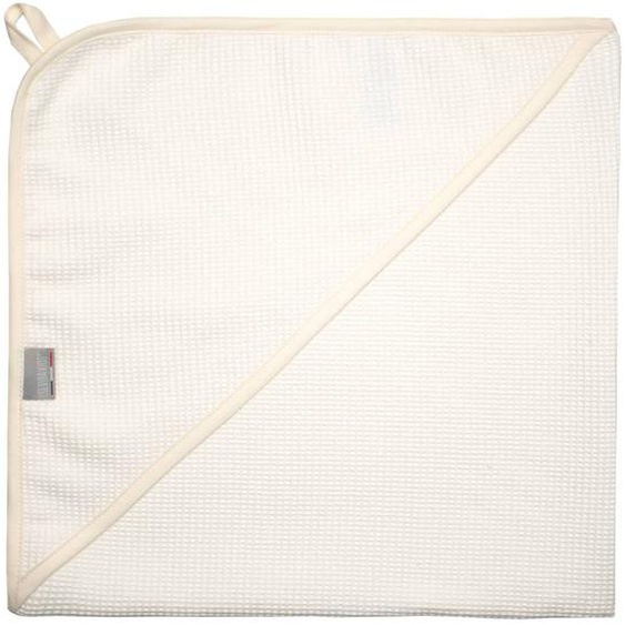 Cape De Bain Bébé En Coton Nid Dabeille Écru