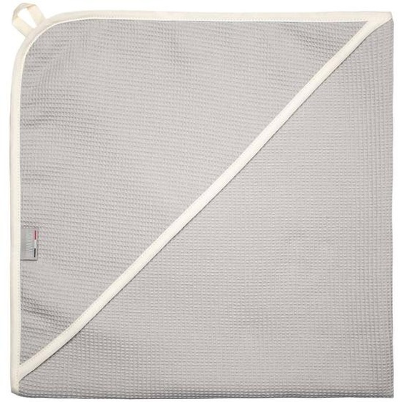 Cape De Bain Bébé En Coton Nid Dabeille Gris Clair