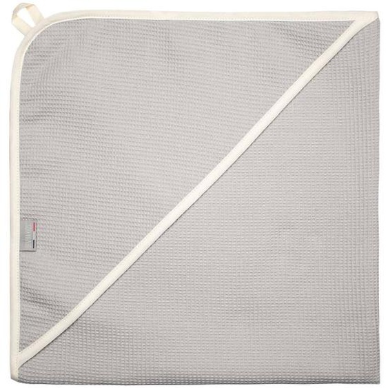 Cape De Bain Bébé En Coton Nid Dabeille Gris Clair