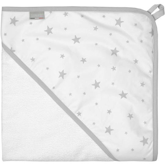 Cape De Bain En Bambou Stella Stella, Imprimé Étoiles Blanc,