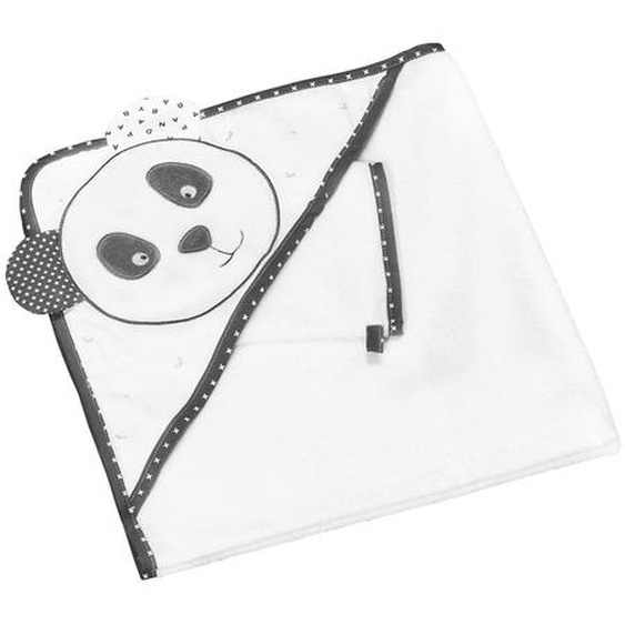 Cape De Bain Et Gant En Coton Blanc