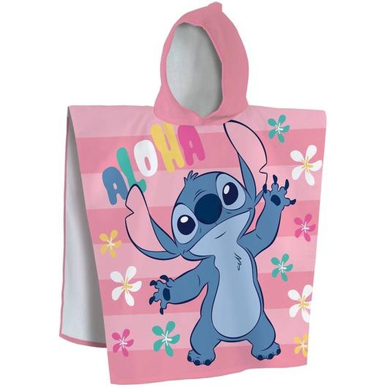 Cape De Bain Imprimée 100% Coton, Disney Home Stitch Ohana Rose