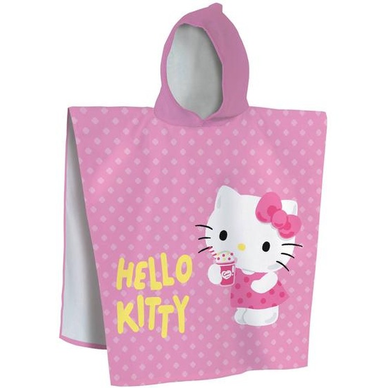 Cape De Bain Imprimée 100% Coton, Hello Kitty Milkshake Rose