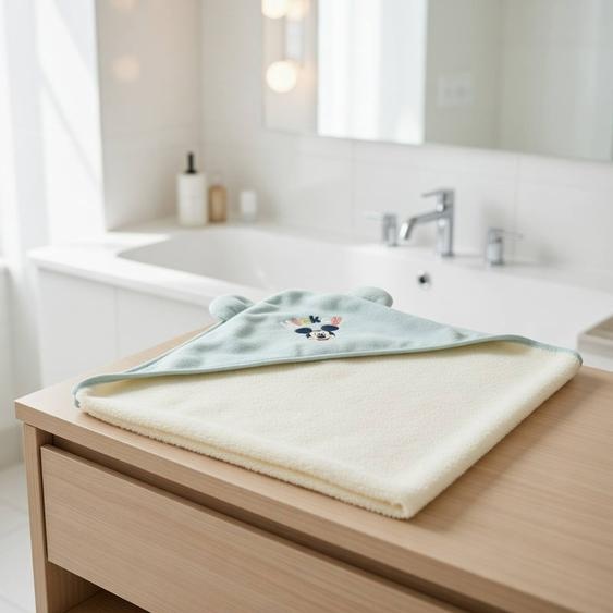 Cape De Bain Mickey Coton Et Polyester Vert