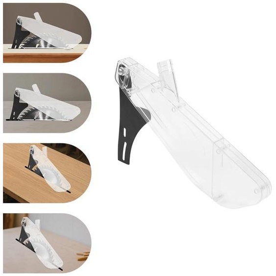 Capot de protection pour scie circulaire de table - Protection anti-poussière avec aspiration - Pour lames de 18 à 30,5 cm - Raccord daspiration 32 mm - Hauteur de coupe max. 100 mm - Transparent/noir