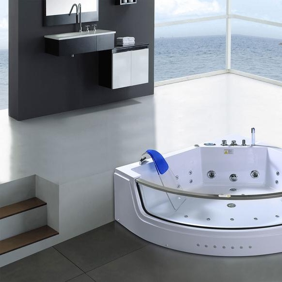 Capri – Baignoire hydromassage blanc Chromothérapie 152 X 152 cm