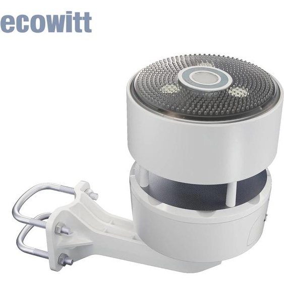 Capteur météo solaire 3-en-1 Ecowitt WS85, avec pluviomètre haptique et anémomètre ultrasonique, mesure les précipitations, la vitesse/direction du vent
