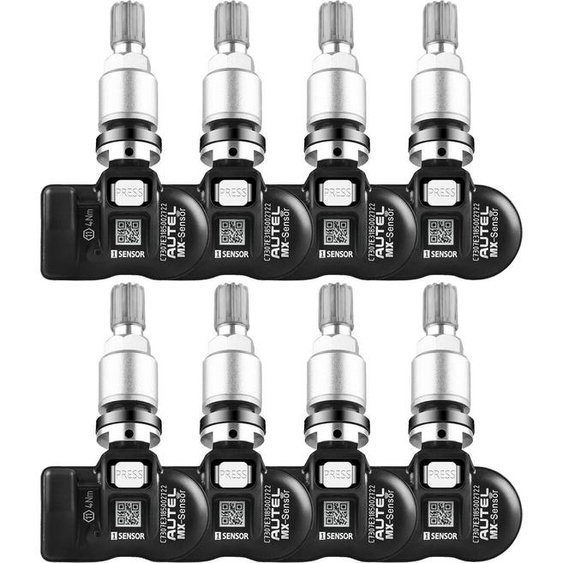 Capteur TPMS, double fréquence, installation facile, 8 pièces métalliques