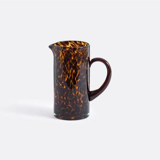 Carafe en verre ambré motif léopard, Fauvita