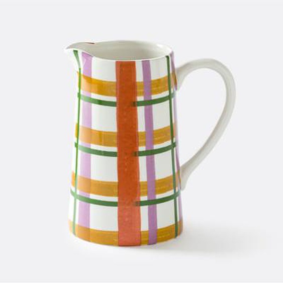 Carafe faïence avec motifs carreaux, Kael