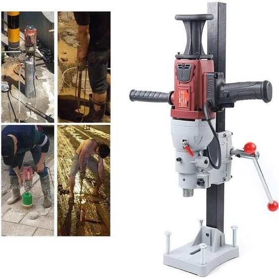 Carotteuse électrique Carotteuse à percussion Carottier Carottage béton avec support 180mm 2200W 1200tr/min